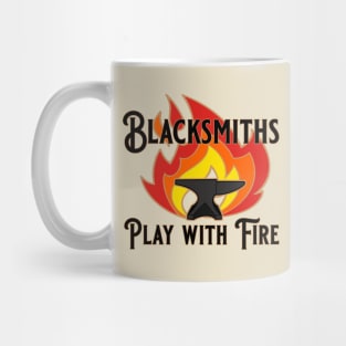 Blacksmiths Play with Fire and Anvil Mug